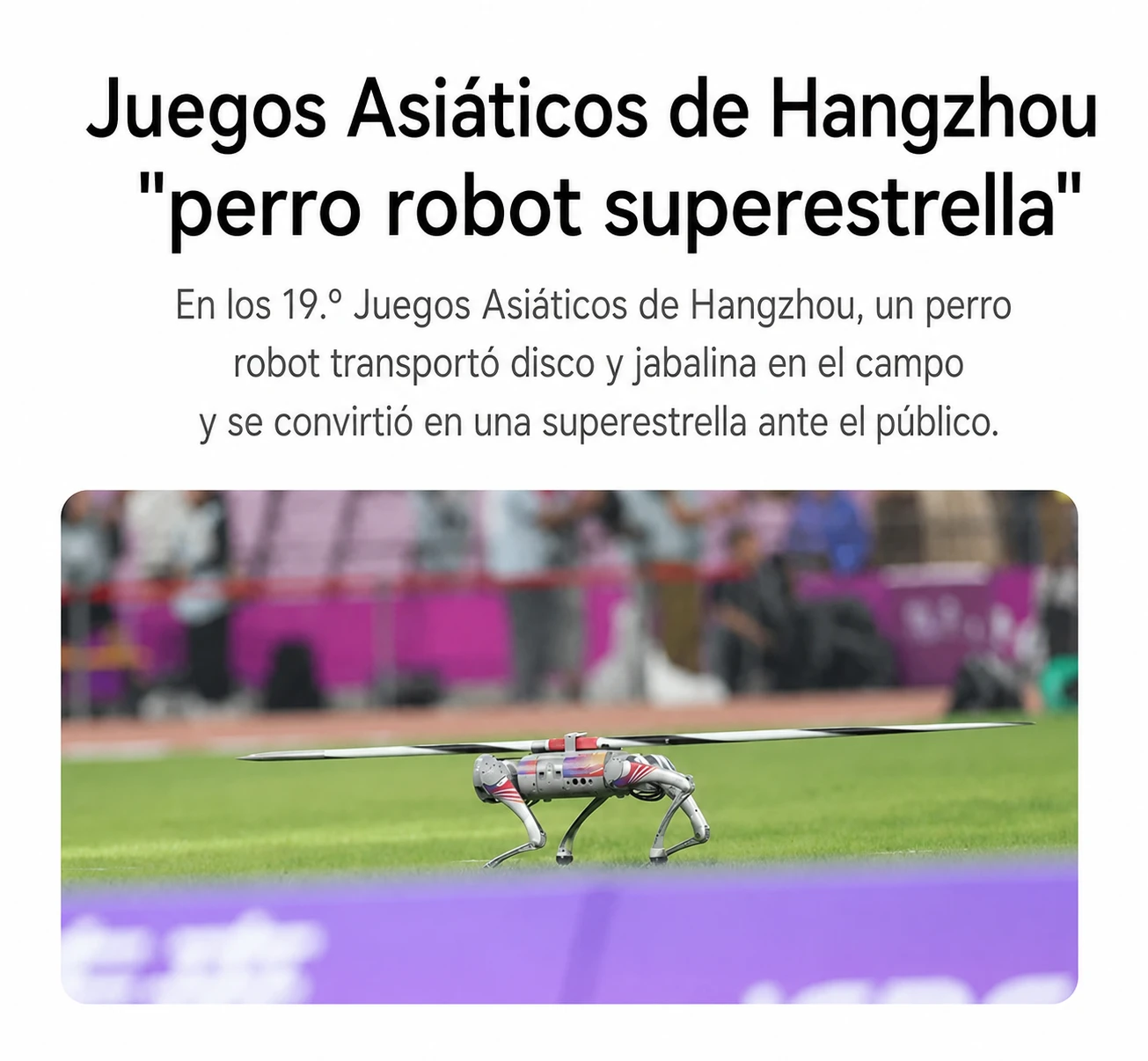 InfografÃa Unitree Go2 - Juegos Asiáticos de Hangzhou